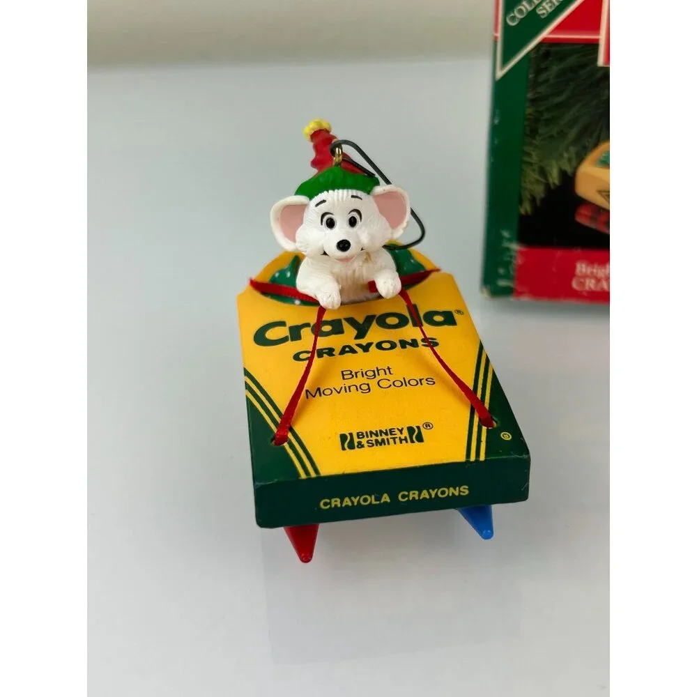 Hallmark Keepsake Ornament Crayola Crayon Bright Moving Colors Christmas Sled